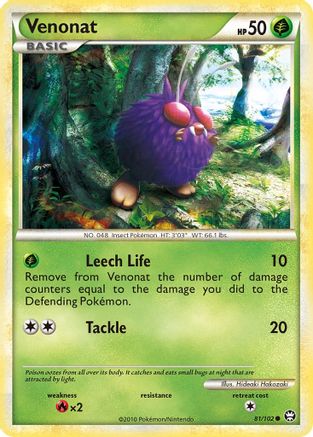Venonat/102 - Triumphant Reverse Holofoil