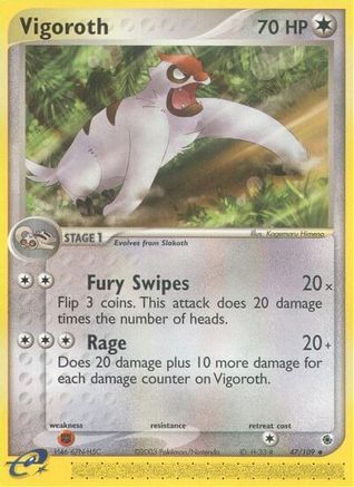 Vigoroth/109 - Ruby and Sapphire Reverse Holofoil