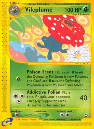Vileplume/147 - Aquapolis Reverse Holofoil