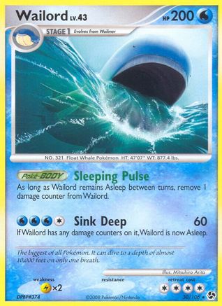 Wailord/106 - Great Encounters Reverse Holofoil
