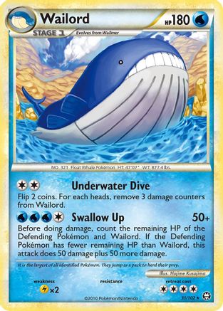 Wailord 31/102 - Triumphant Reverse Holofoil