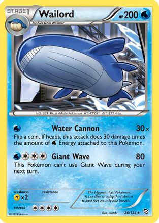Wailord/124 - Dragons Exalted Reverse Holofoil