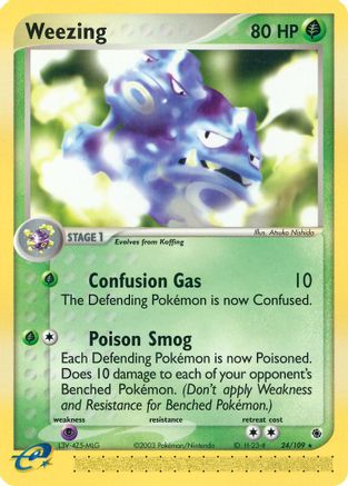 Weezing 24/109 - Ruby and Sapphire