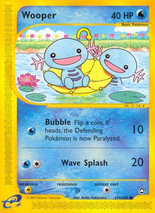 Wooper (117)/147 - Aquapolis Reverse Holofoil