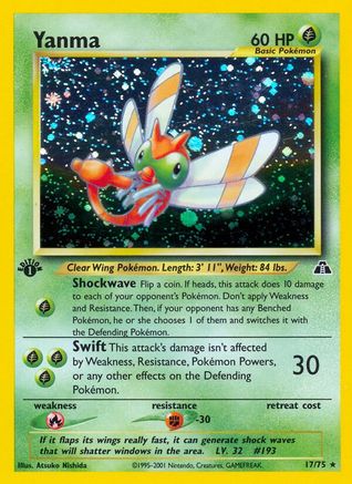 Yanma (17)/75 - Neo Discovery Unlimited Holofoil