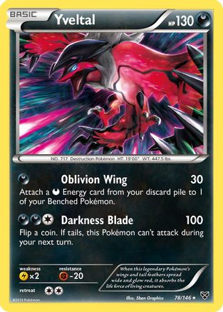 Yveltal 78/146 - XY Base Set Reverse Holofoil