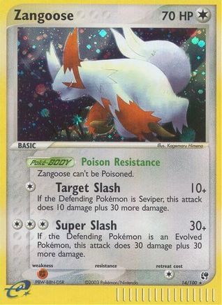 Zangoose/100 - Sandstorm Holofoil