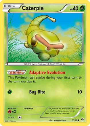 Caterpie 1/106 - XY Flashfire Reverse Holofoil