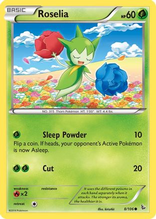 Roselia 8/106 - XY Flashfire Reverse Holofoil