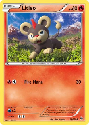 Litleo (19) 19/106 - XY Flashfire
