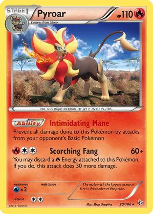 Pyroar 20/106 - XY Flashfire