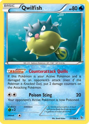 Qwilfish 21/106 - XY Flashfire