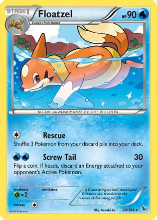 Floatzel 29/106 - XY Flashfire