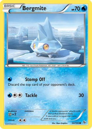 Bergmite 30/106 - XY Flashfire Reverse Holofoil