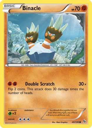 Binacle 48/106 - XY Flashfire Reverse Holofoil