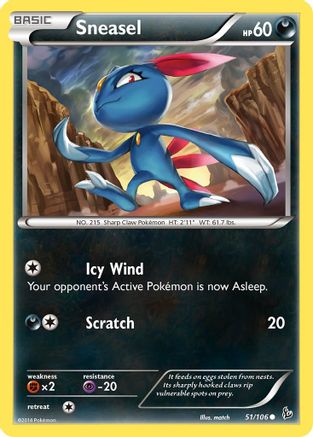 Sneasel (51) 51/106 - XY Flashfire Reverse Holofoil