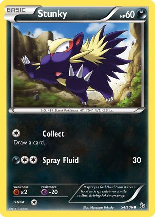 Stunky (54) 54/106 - XY Flashfire Reverse Holofoil