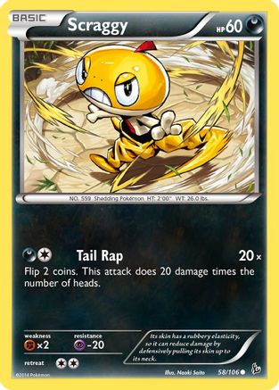 Scraggy 58/106 - XY Flashfire Reverse Holofoil