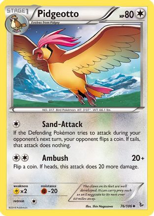 Pidgeotto 76/106 - XY Flashfire