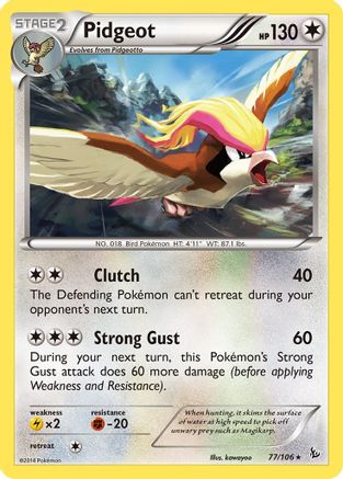 Pidgeot 77/106 - XY Flashfire Reverse Holofoil