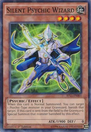 Silent Psychic Wizard (Shatterfoil) (BP03-EN084) - Battle Pack 3: Monster League 1st Edition