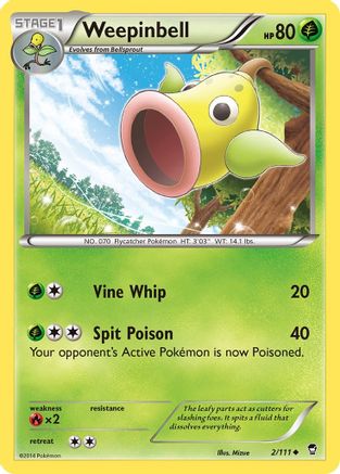 Weepinbell 2/111 - XY Furious Fists