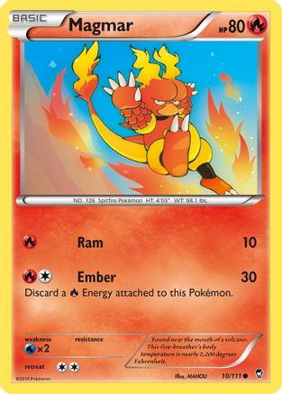 Magmar 10/111 - XY Furious Fists Reverse Holofoil