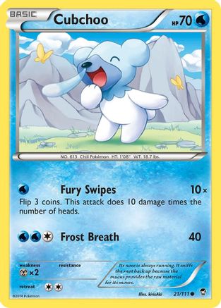 Cubchoo 21/111 - XY Furious Fists