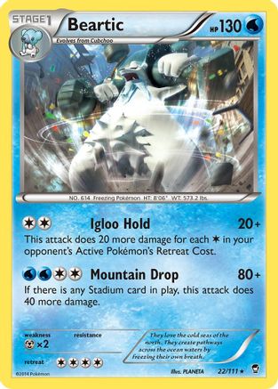 Beartic 22/111 - XY Furious Fists Reverse Holofoil