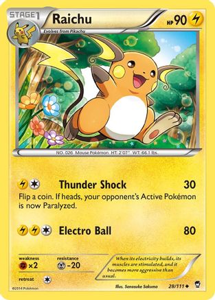 Raichu 28/111 - XY Furious Fists