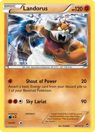 Landorus 58/111 - XY Furious Fists Holofoil