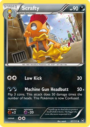 Scrafty 67/111 - XY Furious Fists