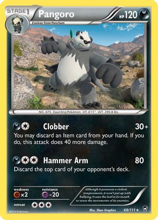 Pangoro 68/111 - XY Furious Fists Reverse Holofoil