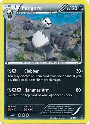 Pangoro - 68/111 (Cracked Ice Holo) - Deck Exclusives Holofoil