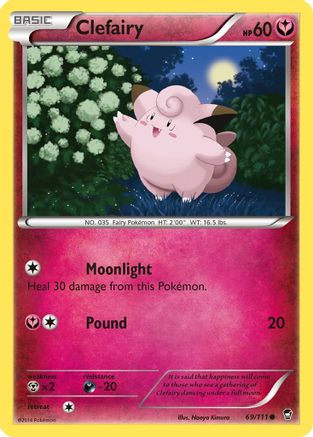 Clefairy (69) 69/111 - XY Furious Fists
