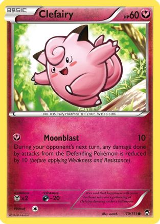 Clefairy (70) 70/111 - XY Furious Fists