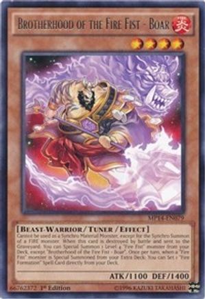 Brotherhood of the Fire Fist - Boar (MP14-EN079) - 2014 Mega-Tins Mega Pack Unlimited