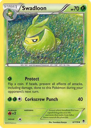 Swadloon 6/119 - XY Phantom Forces Reverse Holofoil