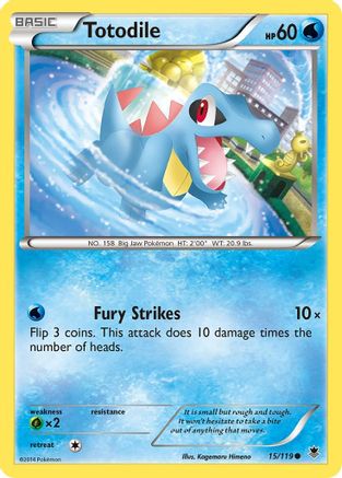 Totodile 15/119 - XY Phantom Forces Reverse Holofoil