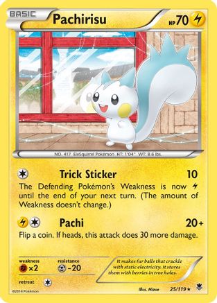 Pachirisu 25/119 - XY Phantom Forces Reverse Holofoil