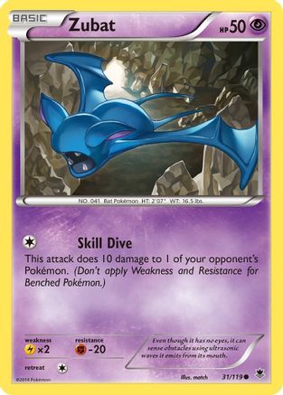 Zubat/119 - XY Phantom Forces Reverse Holofoil
