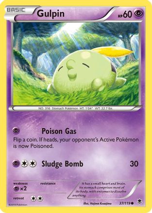Gulpin 37/119 - XY Phantom Forces