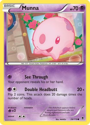 Munna 39/119 - XY Phantom Forces Reverse Holofoil
