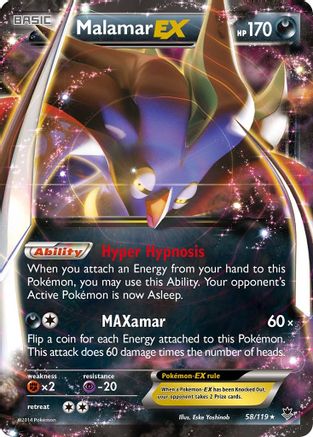 Malamar EX/119 - XY Phantom Forces Holofoil