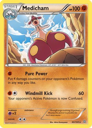 Medicham/160 - XY Primal Clash Reverse Holofoil