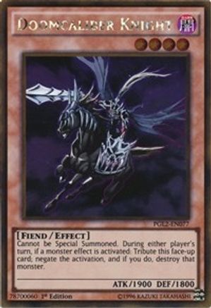 Doomcaliber Knight (PGL2-EN077) - Premium Gold: Return of the Bling 1st Edition