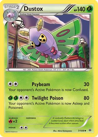 Dustox (7) 7/108 - XY Roaring Skies Reverse Holofoil