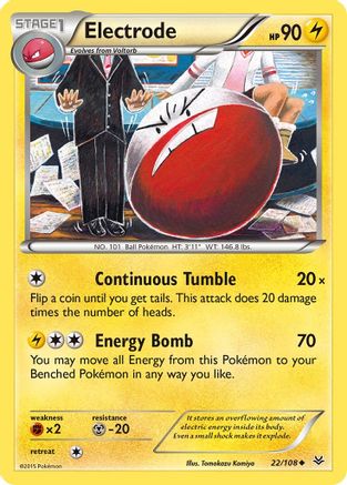 Electrode 22/108 - XY Roaring Skies Reverse Holofoil