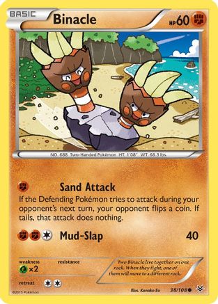 Binacle 38/108 - XY Roaring Skies Reverse Holofoil