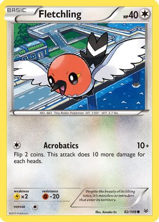 Fletchling 82/108 - XY Roaring Skies Reverse Holofoil